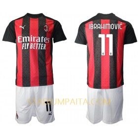 Virallinen pelipaita AC Milan Zlatan Ibrahimovic 11 Koti 2020-21 Lyhythihainen - Lasten( + Lyhyet housut )